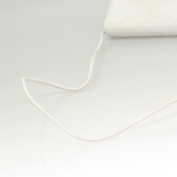 CELINE Shoulder Bag Leather White Gold - Picture 7 of 13